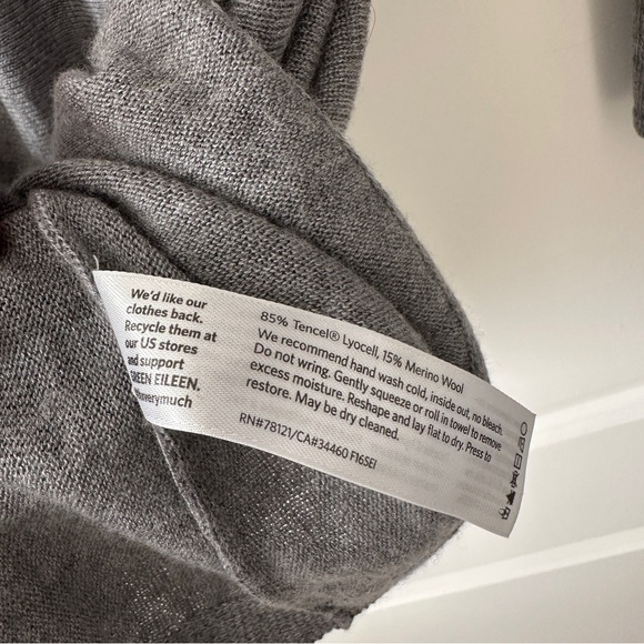 Eileen Fisher Grey Tunic Sweater | Size XL - Picture 4 of 5